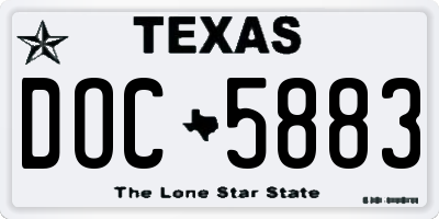 TX license plate DOC5883