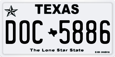 TX license plate DOC5886