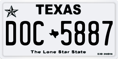 TX license plate DOC5887
