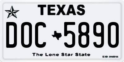TX license plate DOC5890
