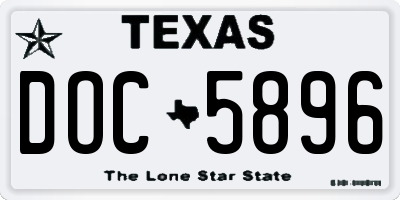 TX license plate DOC5896