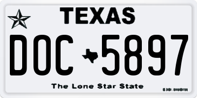 TX license plate DOC5897