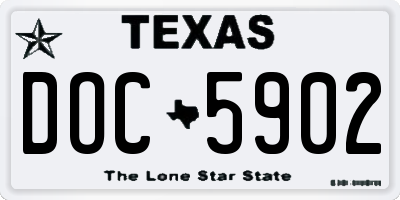 TX license plate DOC5902