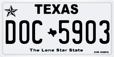 TX license plate DOC5903