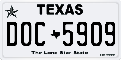 TX license plate DOC5909