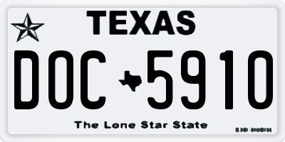 TX license plate DOC5910