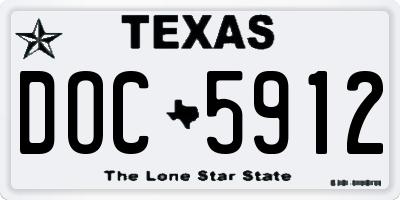 TX license plate DOC5912