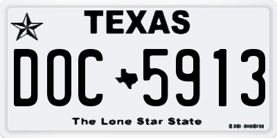 TX license plate DOC5913