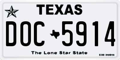 TX license plate DOC5914