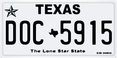 TX license plate DOC5915