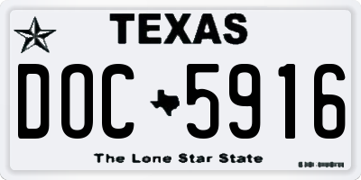 TX license plate DOC5916