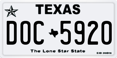TX license plate DOC5920
