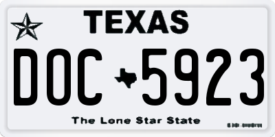 TX license plate DOC5923