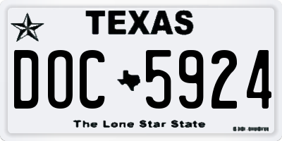 TX license plate DOC5924