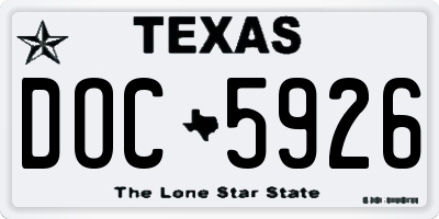 TX license plate DOC5926