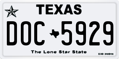 TX license plate DOC5929