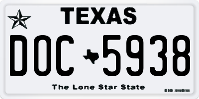TX license plate DOC5938