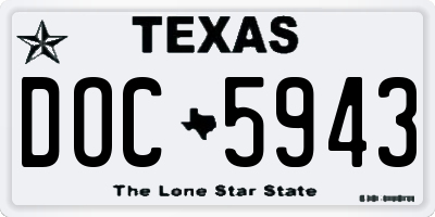 TX license plate DOC5943