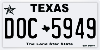 TX license plate DOC5949