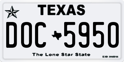 TX license plate DOC5950