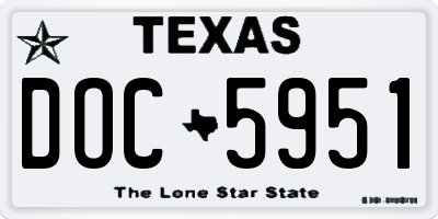 TX license plate DOC5951