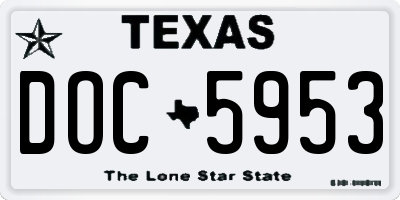 TX license plate DOC5953