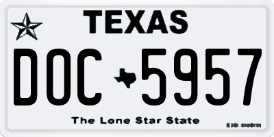 TX license plate DOC5957