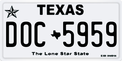 TX license plate DOC5959
