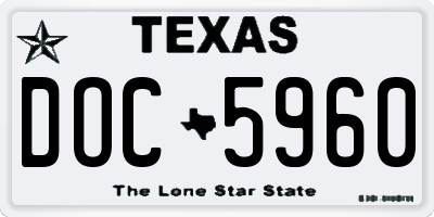 TX license plate DOC5960