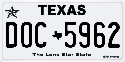 TX license plate DOC5962