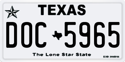 TX license plate DOC5965