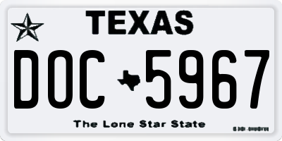 TX license plate DOC5967