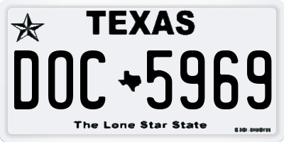 TX license plate DOC5969