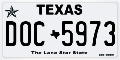 TX license plate DOC5973