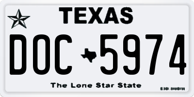 TX license plate DOC5974
