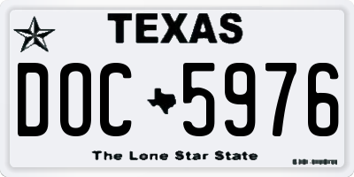 TX license plate DOC5976