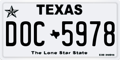 TX license plate DOC5978