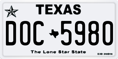 TX license plate DOC5980