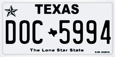 TX license plate DOC5994