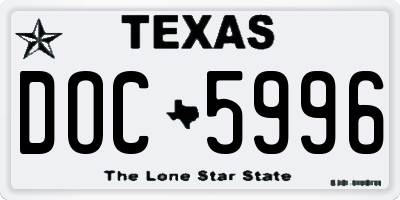 TX license plate DOC5996