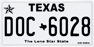 TX license plate DOC6028