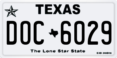 TX license plate DOC6029