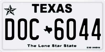 TX license plate DOC6044