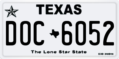 TX license plate DOC6052