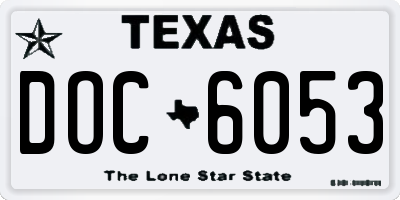 TX license plate DOC6053