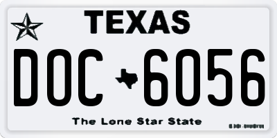 TX license plate DOC6056