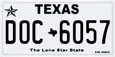TX license plate DOC6057