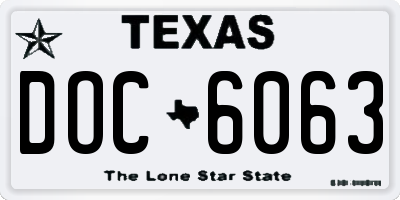 TX license plate DOC6063