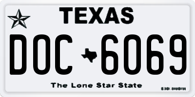 TX license plate DOC6069