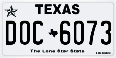 TX license plate DOC6073